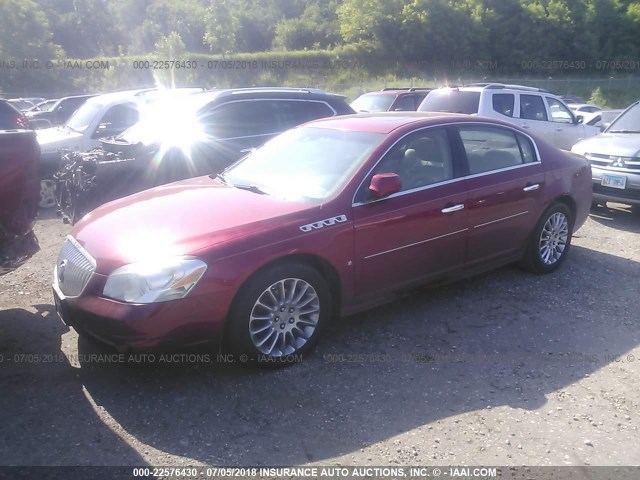 1G4HF579X9U144319 - 2009 BUICK LUCERNE SUPER SERIES RED photo 2