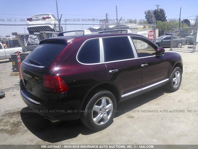 WP1AB29P64LA63133 - 2004 PORSCHE CAYENNE S MAROON photo 4