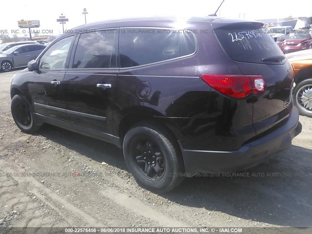 1GNLREED1AS100052 - 2010 CHEVROLET TRAVERSE LS MAROON photo 3