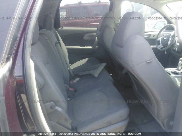 1GNLREED1AS100052 - 2010 CHEVROLET TRAVERSE LS MAROON photo 8