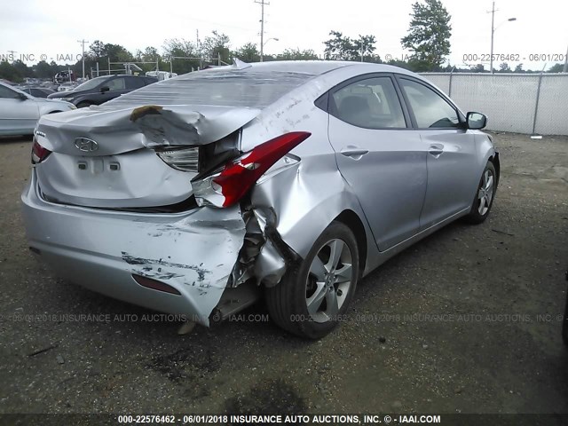 5NPDH4AE3DH342773 - 2013 HYUNDAI ELANTRA GLS/LIMITED SILVER photo 4