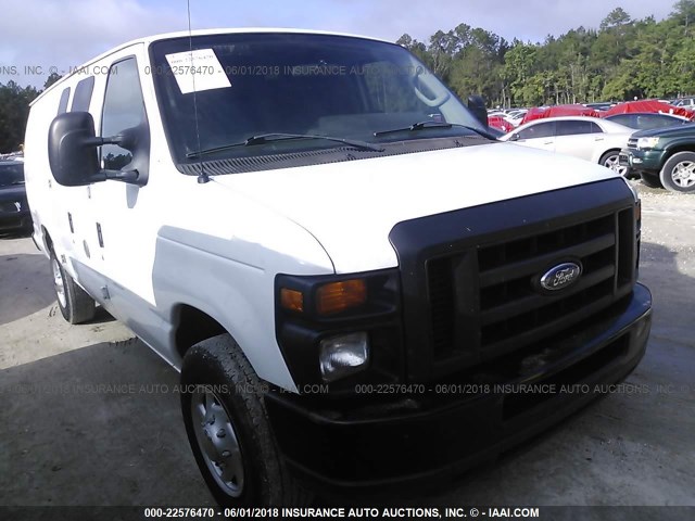 1FTNS24L89DA13763 - 2009 FORD ECONOLINE E250 VAN WHITE photo 1