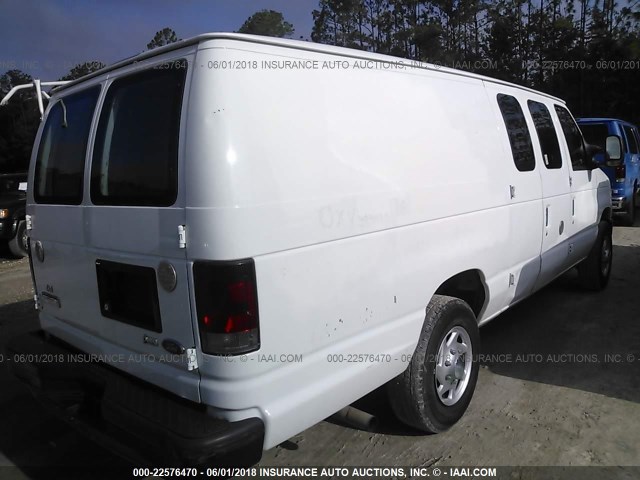 1FTNS24L89DA13763 - 2009 FORD ECONOLINE E250 VAN WHITE photo 4