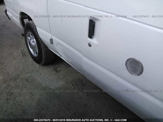 1FTNS24L89DA13763 - 2009 FORD ECONOLINE E250 VAN WHITE photo 6