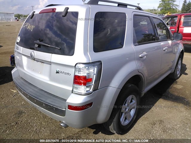 4M2CU293X9KJ02878 - 2009 MERCURY MARINER HYBRID SILVER photo 4