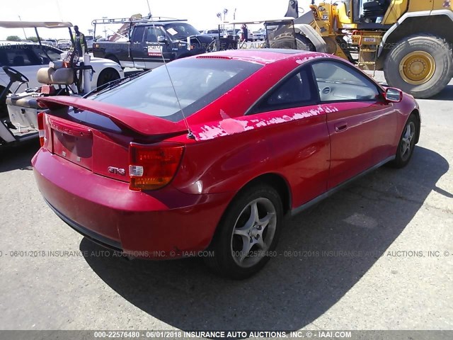 JTDDY32T510037243 - 2001 TOYOTA CELICA GT-S RED photo 4