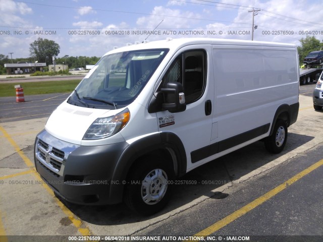 3C6TRVAG9HE534295 - 2017 RAM PROMASTER 1500 1500 STANDARD WHITE photo 2