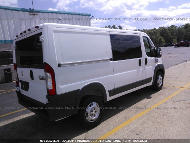 3C6TRVAG9HE534295 - 2017 RAM PROMASTER 1500 1500 STANDARD WHITE photo 4