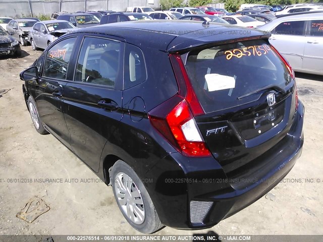 3HGGK5H58FM715475 - 2015 HONDA FIT LX BLACK photo 3