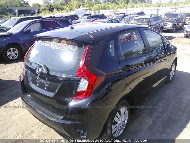 3HGGK5H58FM715475 - 2015 HONDA FIT LX BLACK photo 4