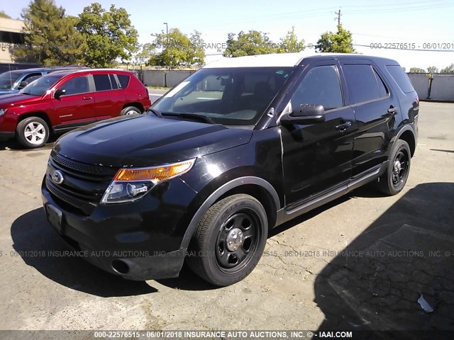 1FM5K8AR1DGC31364 - 2013 FORD EXPLORER POLICE INTERCEPTOR BLACK photo 2