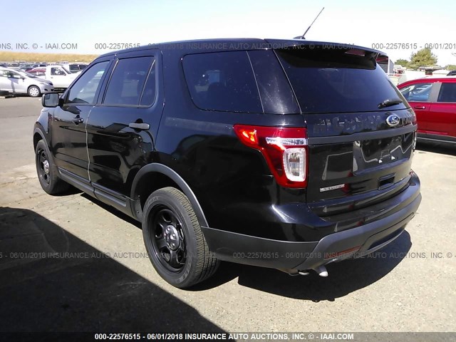 1FM5K8AR1DGC31364 - 2013 FORD EXPLORER POLICE INTERCEPTOR BLACK photo 3