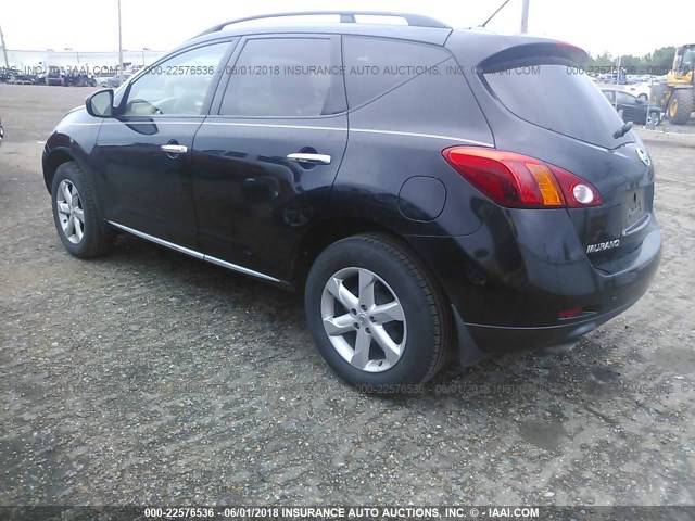 JN8AZ18UX9W001145 - 2009 NISSAN MURANO S/SL BLACK photo 3