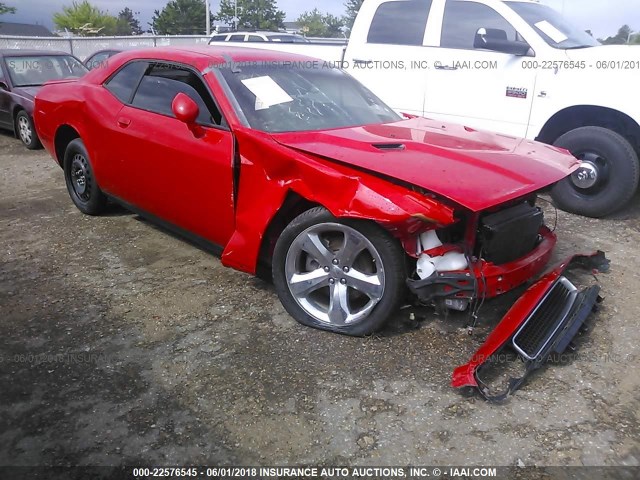 2C3CDYAG3EH261139 - 2014 DODGE CHALLENGER SXT RED photo 1