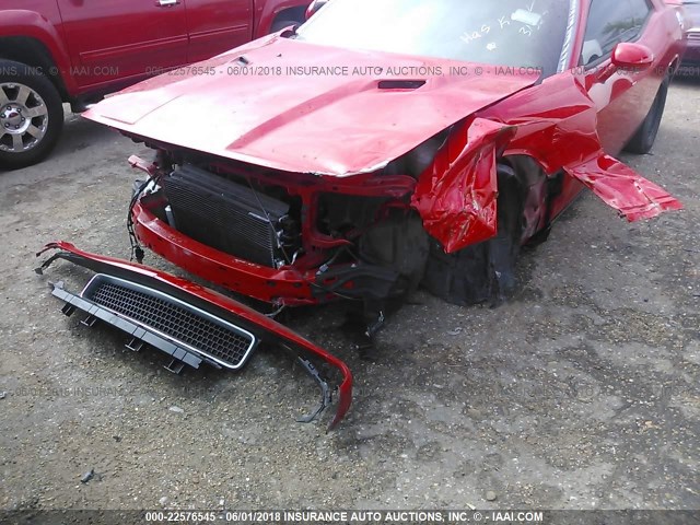 2C3CDYAG3EH261139 - 2014 DODGE CHALLENGER SXT RED photo 6