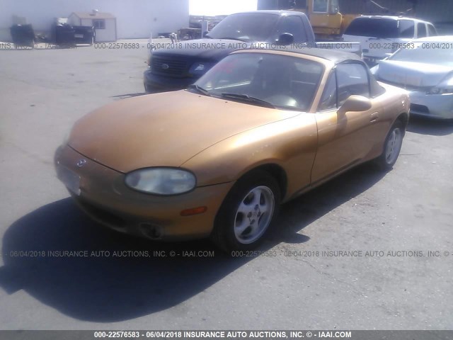 JM1NB3538Y0154780 - 2000 MAZDA MX-5 MIATA LS GOLD photo 2