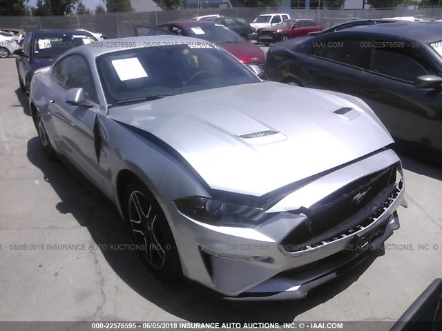 1FA6P8CF4J5136324 - 2018 FORD MUSTANG GT SILVER photo 1