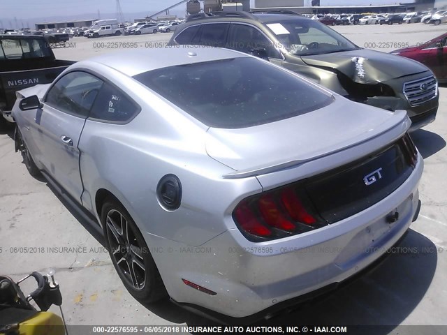 1FA6P8CF4J5136324 - 2018 FORD MUSTANG GT SILVER photo 3
