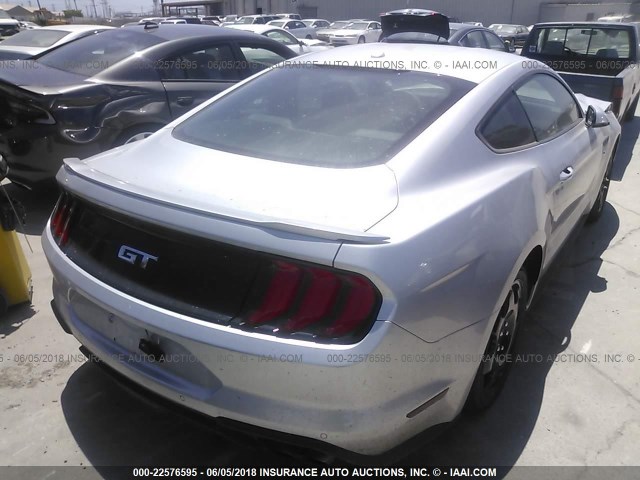 1FA6P8CF4J5136324 - 2018 FORD MUSTANG GT SILVER photo 4