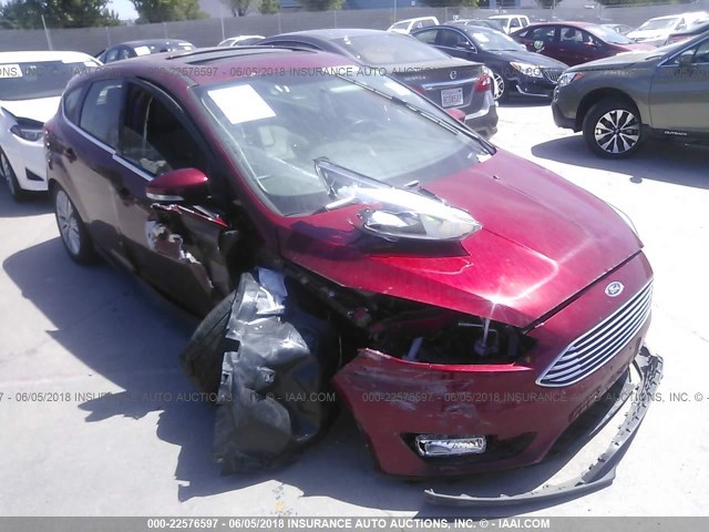 1FADP3N21HL279760 - 2017 FORD FOCUS TITANIUM RED photo 1