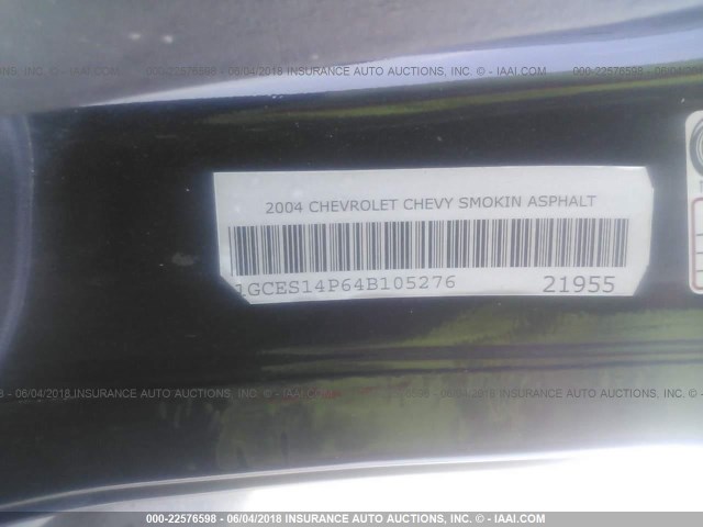 1GCES14P64B105276 - 2004 CHEVROLET SSR 黑色 照片 9