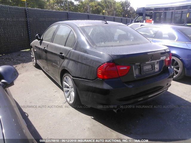 WBAPH5G51BNM80722 - 2011 BMW 328 I SULEV BLACK photo 3