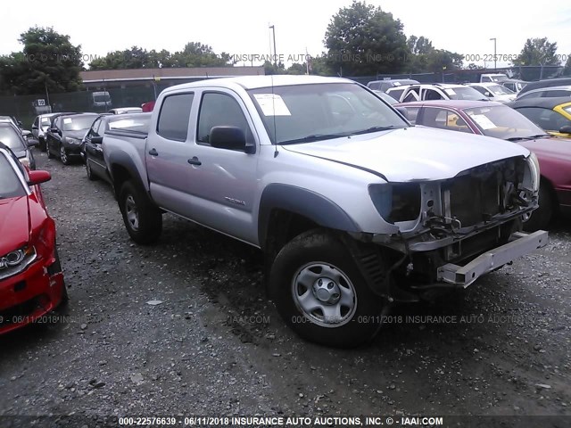 5TEJU62N98Z529561 - 2008 TOYOTA TACOMA DOUBLE CAB PRERUNNER SILVER photo 1