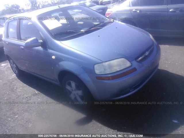 KL1TD66607B757910 - 2007 CHEVROLET AVEO LS BLUE photo 1