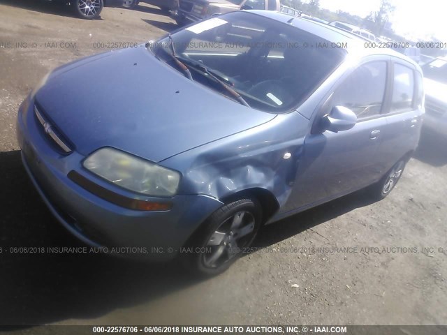 KL1TD66607B757910 - 2007 CHEVROLET AVEO LS BLUE photo 2