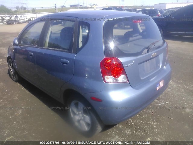 KL1TD66607B757910 - 2007 CHEVROLET AVEO LS BLUE photo 3