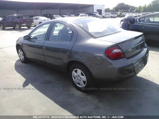 1B3ES26C33D232717 - 2003 DODGE NEON SE GRAY photo 3