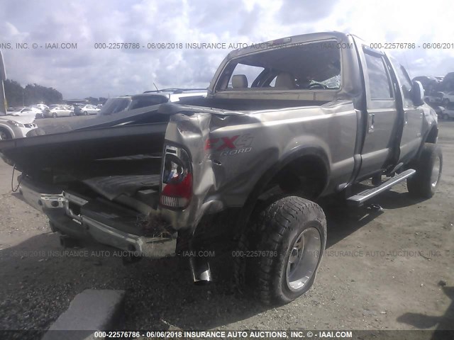 1FTSW21PX5EC92152 - 2005 FORD F250 SUPER DUTY GOLD photo 4