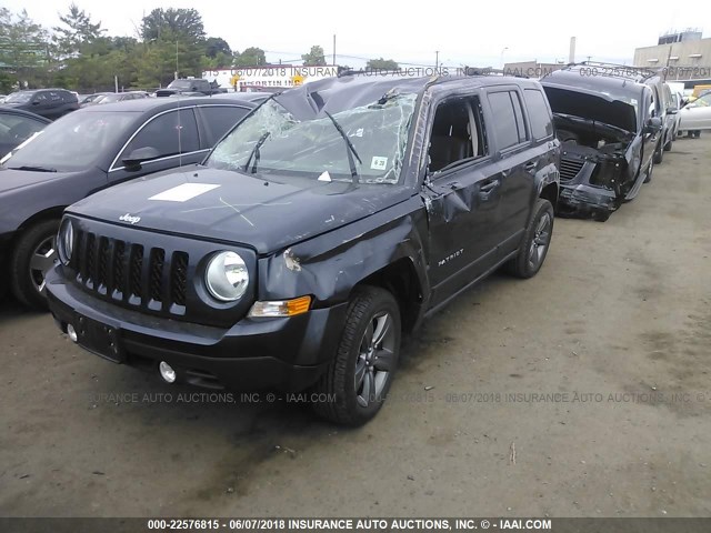 1C4NJRFB5FD347616 - 2015 JEEP PATRIOT LATITUDE BLACK photo 2