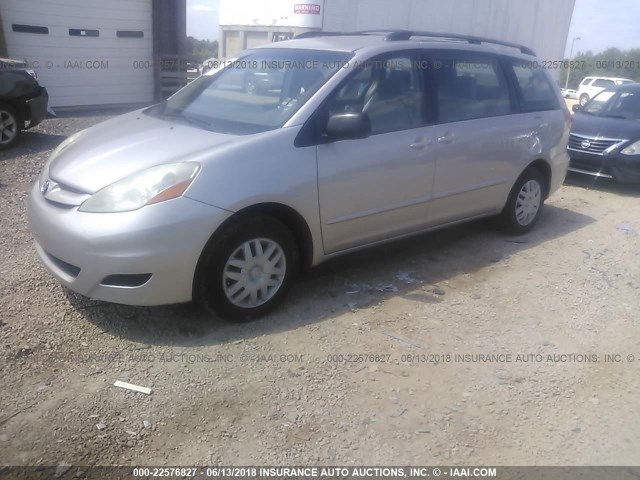 5TDZA23C86S442603 - 2006 TOYOTA SIENNA CE/LE SILVER photo 2