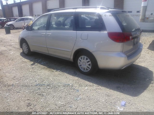 5TDZA23C86S442603 - 2006 TOYOTA SIENNA CE/LE SILVER photo 3