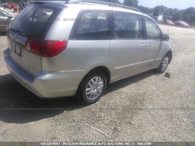 5TDZA23C86S442603 - 2006 TOYOTA SIENNA CE/LE SILVER photo 4