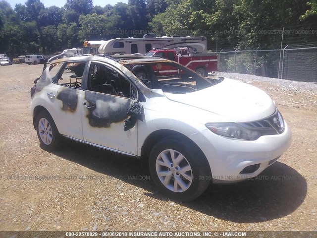 JN8AZ1MU1BW064596 - 2011 NISSAN MURANO S/SL/LE WHITE photo 1