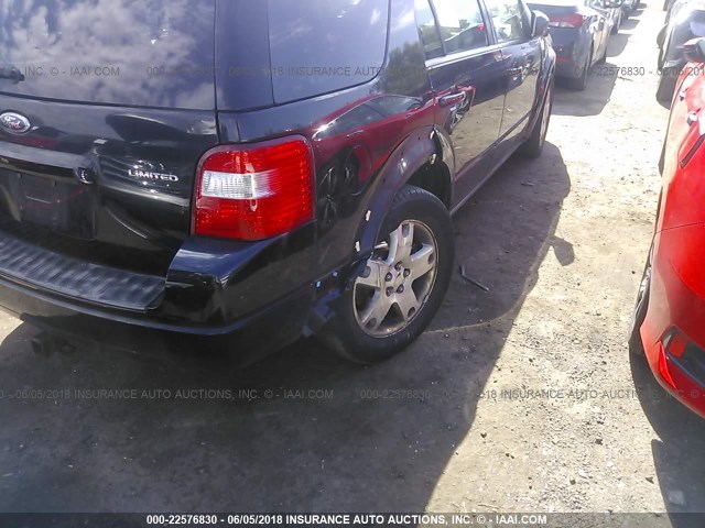 1FMDK06167GA31181 - 2007 FORD FREESTYLE LIMITED BLACK photo 6