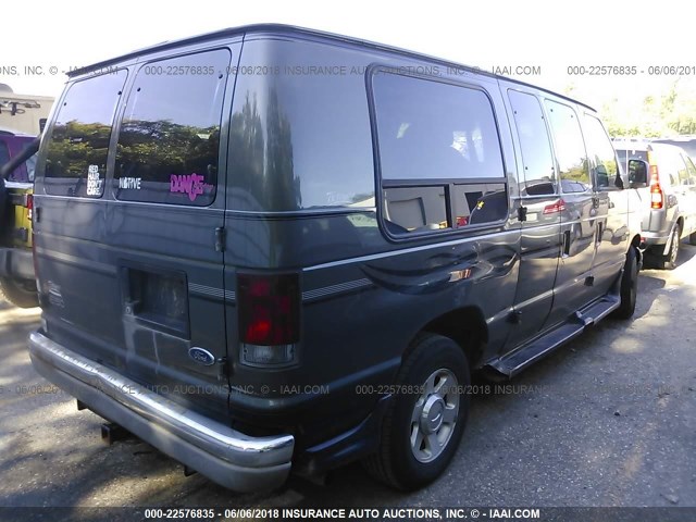 1FDRE14W84HA36647 - 2004 FORD ECONOLINE E150 VAN GRAY photo 4