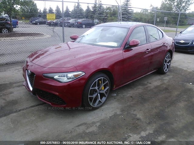 ZARFAEEN7J7581102 - 2018 ALFA ROMEO GIULIA TI Q4 RED photo 2