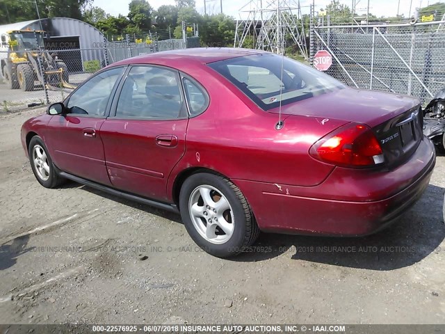 1FAFP55203A204153 - 2003 FORD TAURUS SES RED photo 3