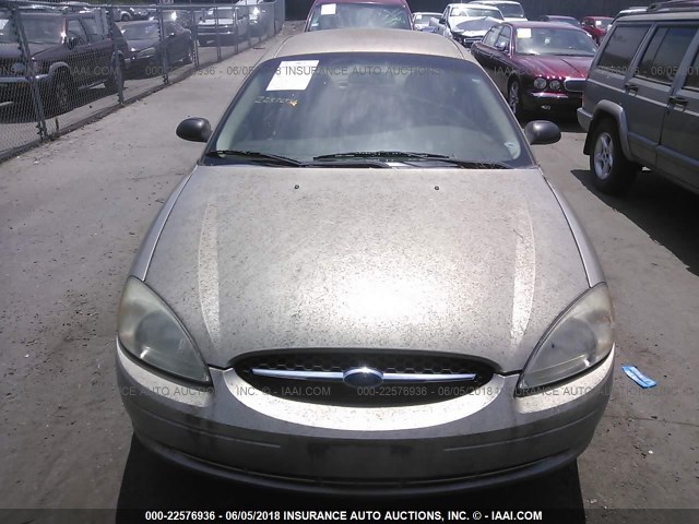 1FAFP52U71A165600 - 2001 FORD TAURUS LX GOLD photo 6