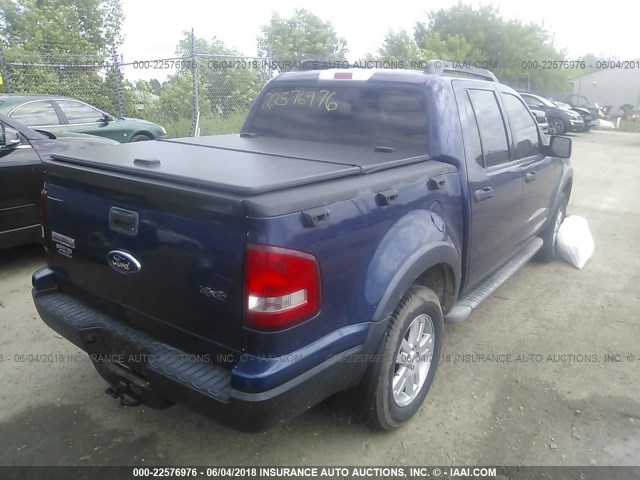 1FMEU51K67UB56307 - 2007 FORD EXPLORER SPORT TR XLT BLUE photo 4