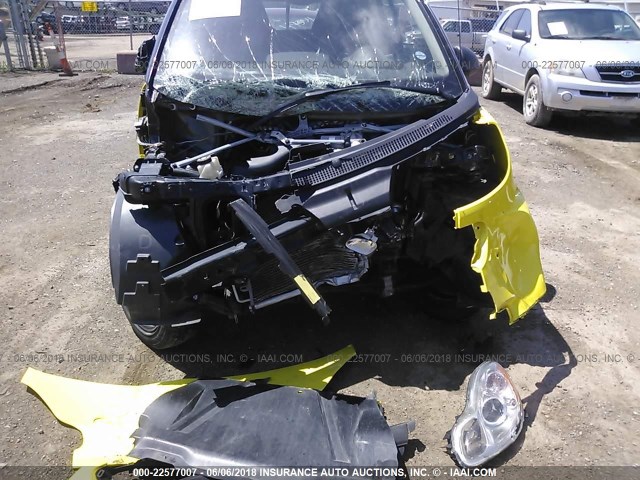 WMEEJ3BA2DK659753 - 2013 SMART FORTWO PURE/PASSION YELLOW photo 6