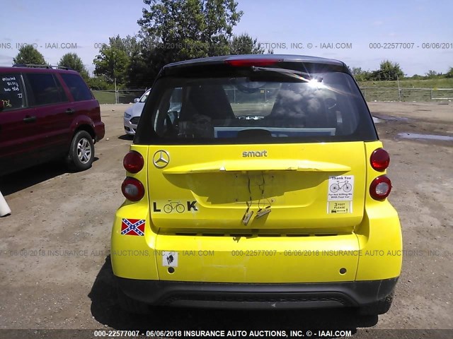 WMEEJ3BA2DK659753 - 2013 SMART FORTWO PURE/PASSION YELLOW photo 8