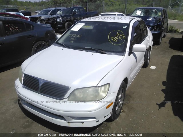 JA3AJ86E12U047339 - 2002 MITSUBISHI LANCER OZ RALLY WHITE photo 2