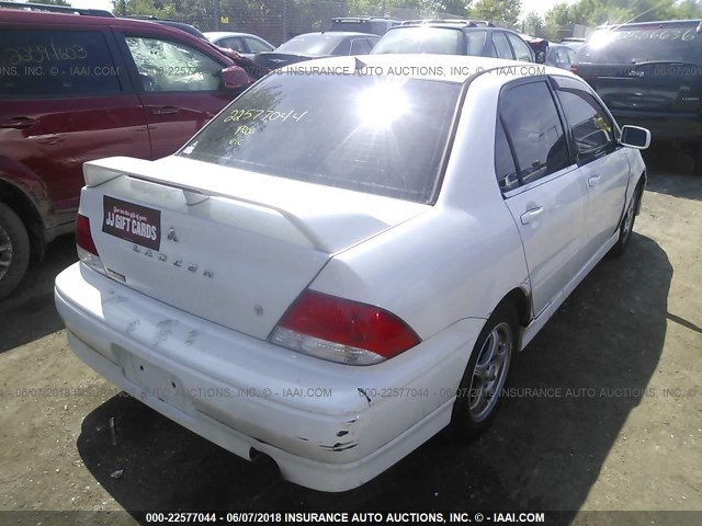 JA3AJ86E12U047339 - 2002 MITSUBISHI LANCER OZ RALLY WHITE photo 4