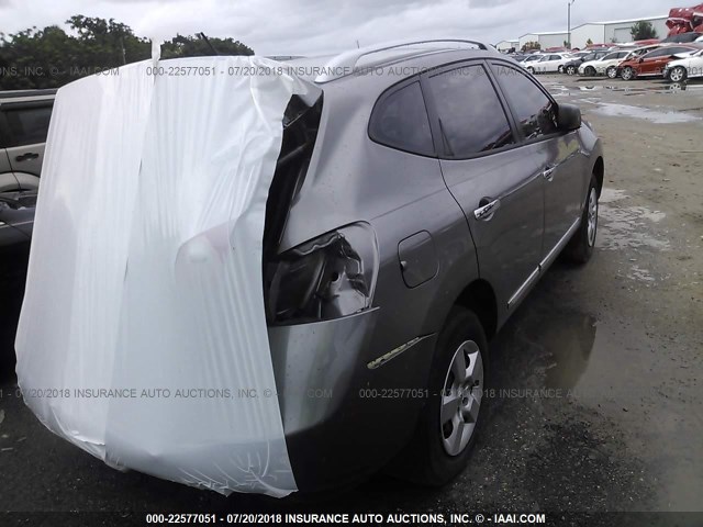 JN8AS5MT9FW669801 - 2015 NISSAN ROGUE SELECT S GRAY photo 4