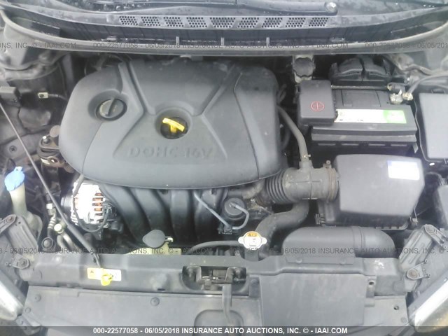 KMHDH4AE9CU258568 - 2012 HYUNDAI ELANTRA GLS/LIMITED 黑色 照片 10