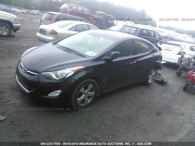 KMHDH4AE9CU258568 - 2012 HYUNDAI ELANTRA GLS/LIMITED 黑色 照片 2
